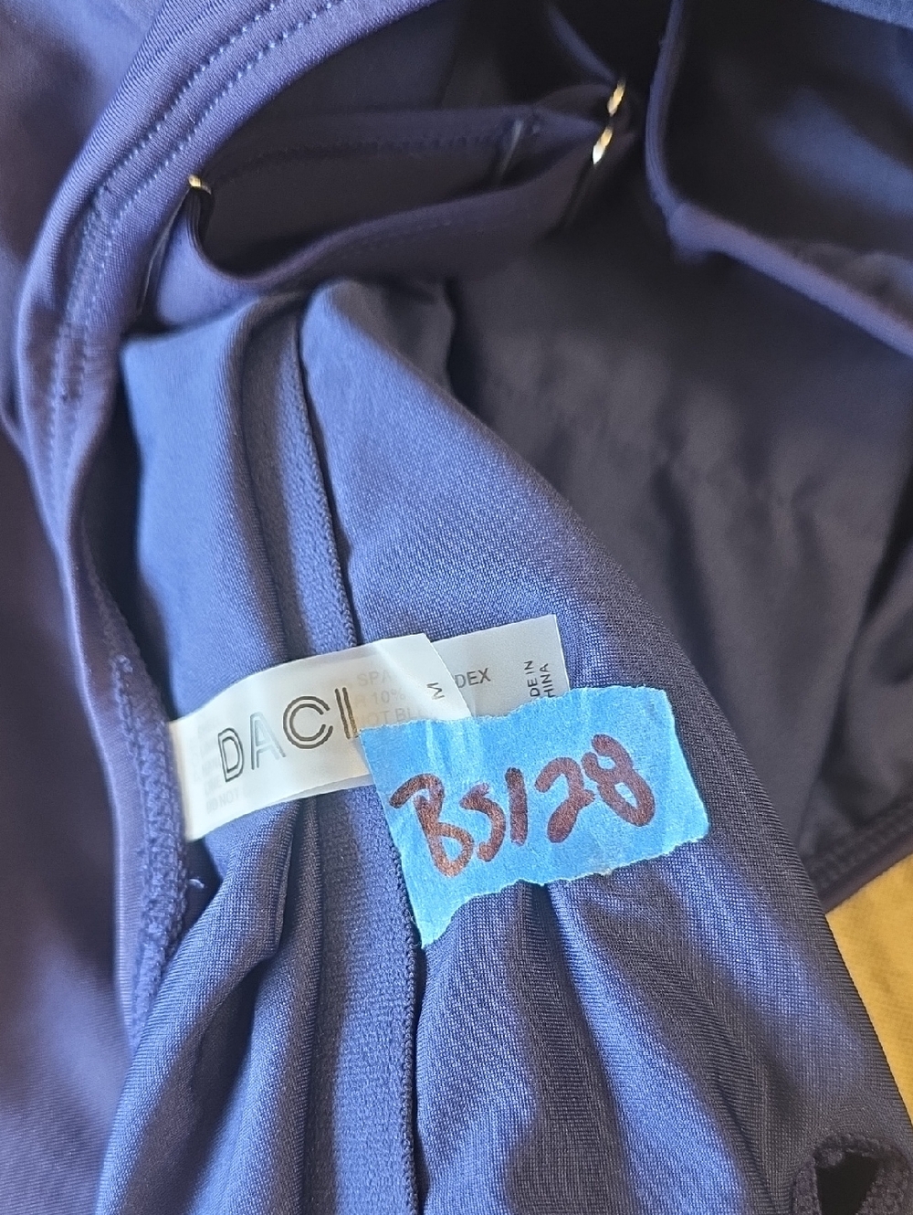 NWOT Daci One Piece Tummy Control Swim Dress In Blue Size Medium BS128 - Picture 7 of 7